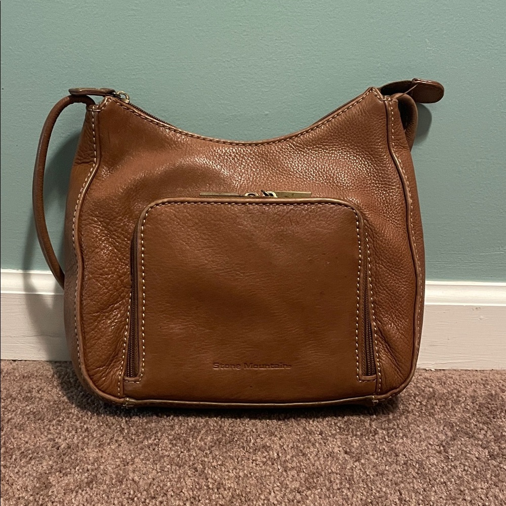 Stone Mountain Brown Leather Shoulder Bag